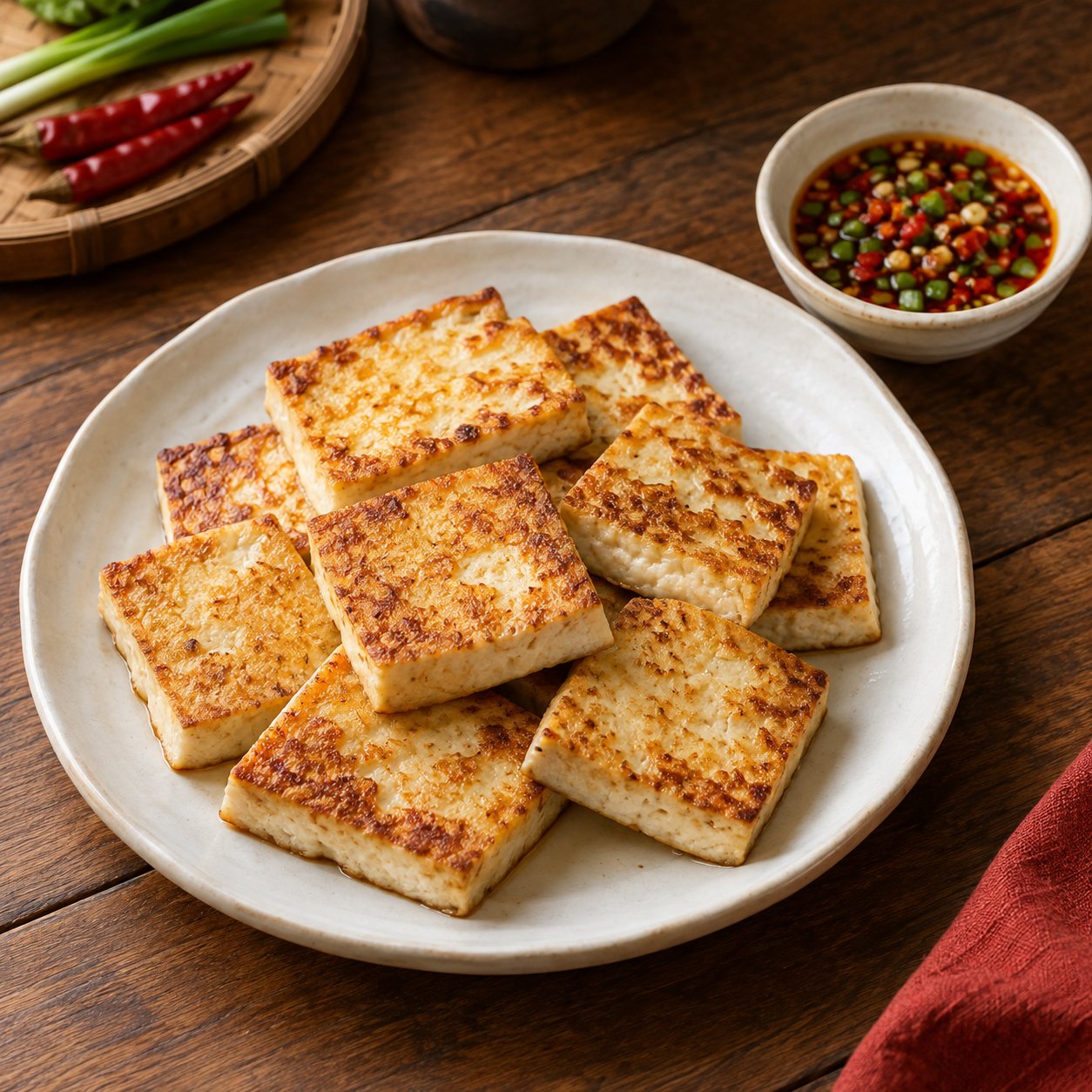 大方豆干，AI 菜品示意图